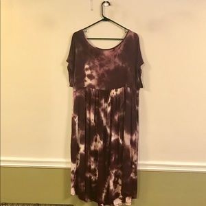 3x dark purple tie tie dress with pockets!!!
